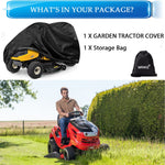 Load image into Gallery viewer, Housse de tracteur de jardin, Housse tondeuse autoportée, Bâche en tissu Oxford 420D coupe-vent, Anti-pluie, Anti-poussière et anti-UV (L264 x W100 x H130CM)