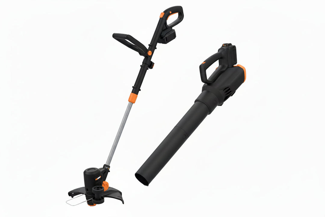 20V Cordless String Trimmer & 360 CFM Leaf Blower Combo, 12-Inch Trimmer, 2 × 4.0Ah Batteries & Charger Included, Model WG930.3