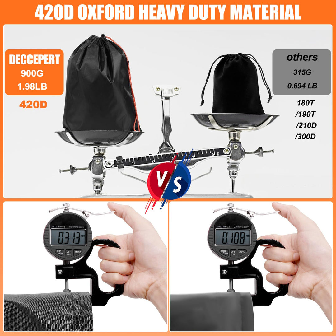 Housse de tondeuse à gazon d'extérieur imperméable et résistante en polyester Oxford 420D pour ponts jusqu'à 137,2 cm avec bande réfléchissante et boucle coupe-vent, protection UV universelle