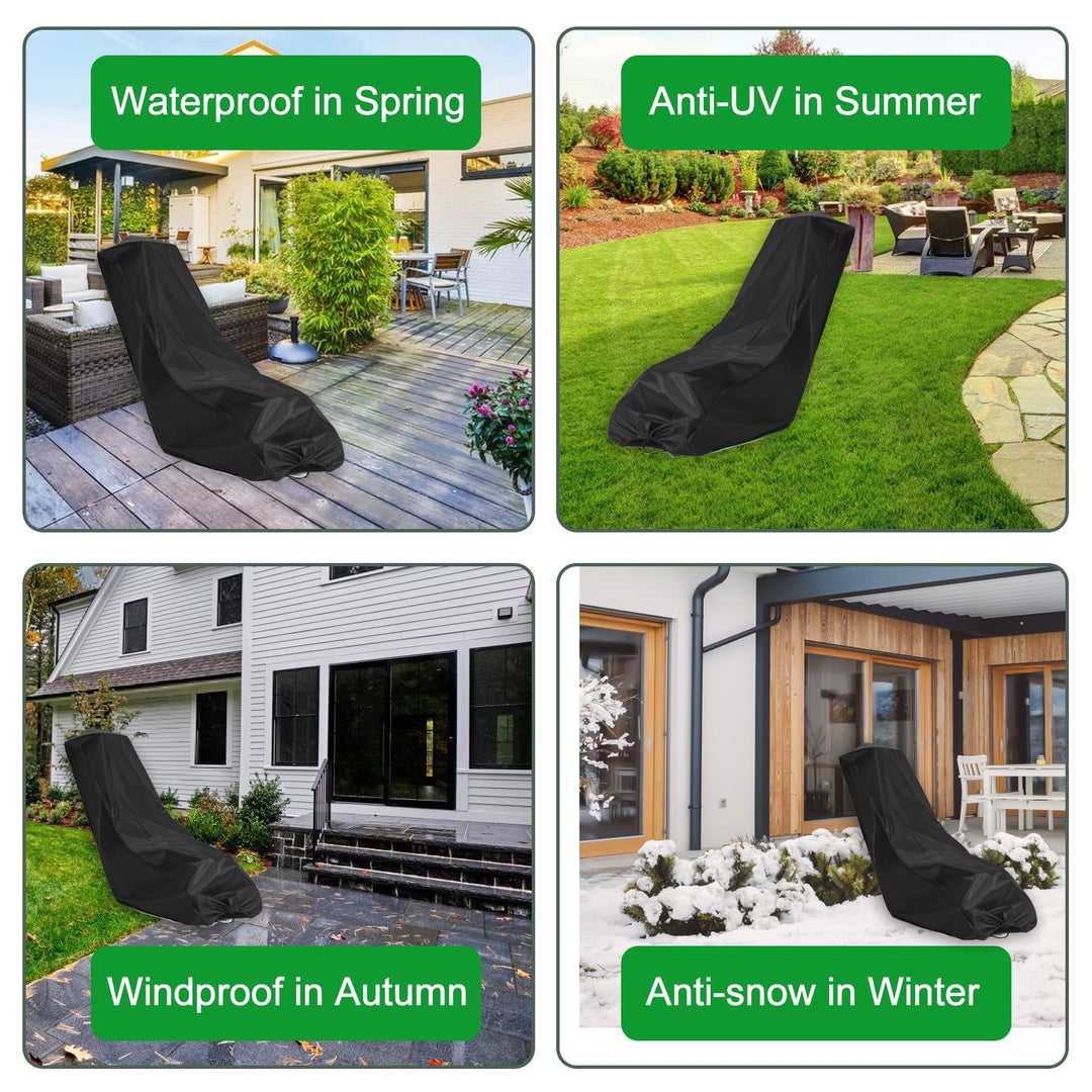 Housse de Protection Imperméable pour Tondeuse à Gazon - Tissu Polyester 210D, Robuste pour Toutes Saisons Extérieur/Intérieur (195 x 66 x 112 cm)