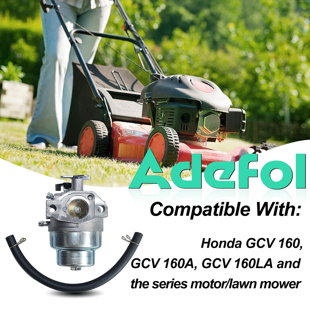 Kit Carburateur pour Honda GCV160 GCV135 GC160 GC135 GCV160-OHC Moteur et Tondeuse,Adefol Carbu GCV 160 Tondeuse à Gazon avec Bougie d'allumage,Filtre à Air,Joint, Pièces de Rechange 16100-Z0L-023