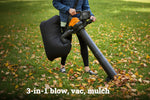 Load image into Gallery viewer, Cordless 3-in-1 Leaf Blower with Vacuum &amp; Mulcher, Brushless Motor, 2-Speed Control, Battery Not Included, Model WG583.9