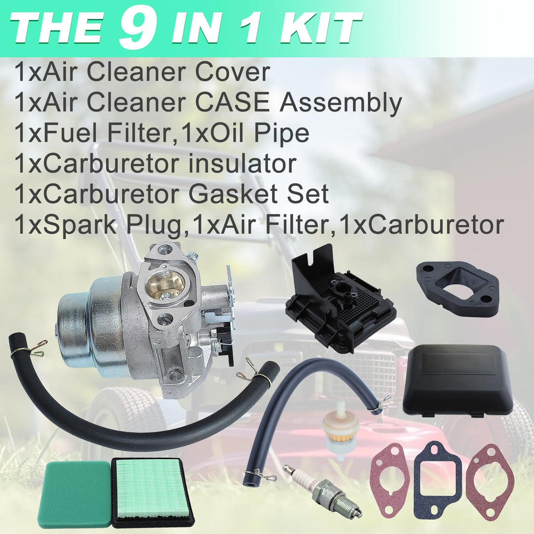 Kit Carburateur pour Honda GCV160 GCV135 GC160 GC135 GCV160-OHC Moteur et Tondeuse,Adefol Carbu GCV 160 Tondeuse à Gazon avec Bougie d'allumage,Filtre à Air,Joint, Pièces de Rechange 16100-Z0L-023